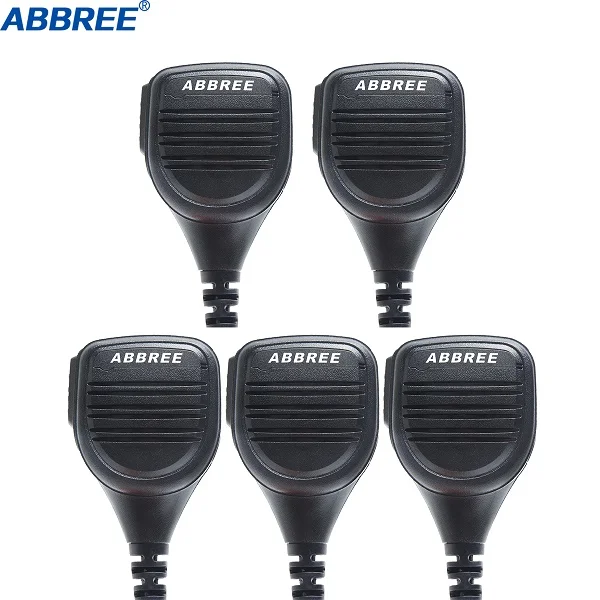 5pcs ABBREE AR-760 PTT непромокаемые плеча Динамик микрофон для Kenwood TYT Baofeng двухстороннее радио UV-5R BF-888S UV-82 иди и болтай Walkie Talkie - Цвет: 5pcs