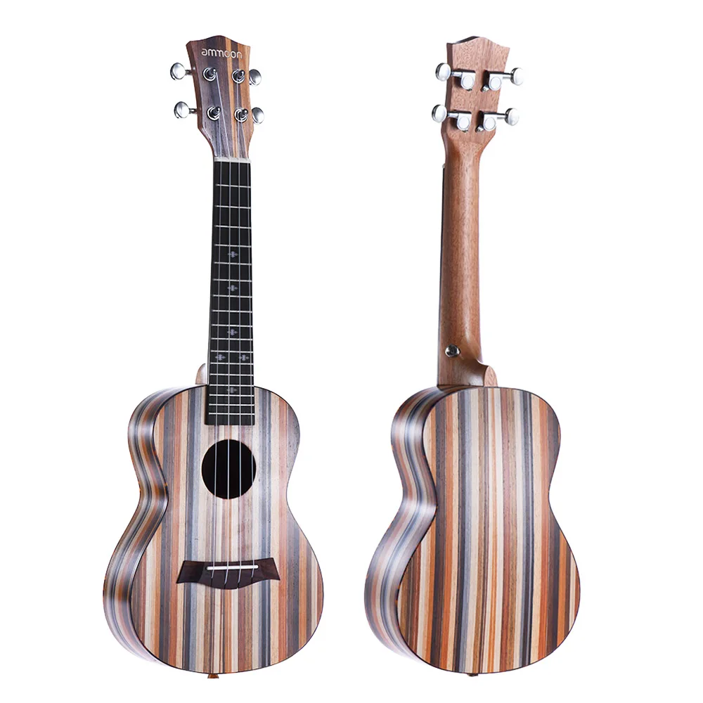 Ammoon 24 &quotUkelele Uke 18 ладов 4 струны акустические Гавайские гитары Деревянный Сопрано
