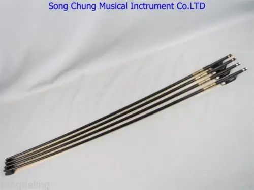 

4pcs of best plaid master black Carbon fiber CELLO bow 4/4 #8702