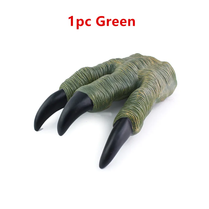 1pc Green Перчатки с когтями динозавров, игрушечный динозавр для костюмированной вечеринки на Рождество, Хэллоуин, вечерние Детские трюки, игрушки для розыгрыша на Хэллоуин, детские подарки - Цвет: 1pc Green