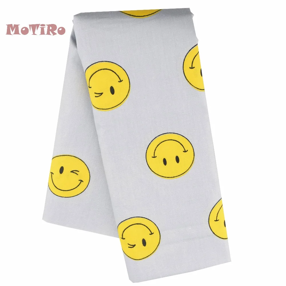 MoTiRo половина метра напечатанный саржевый хлопок для ткани серия Smile материал
