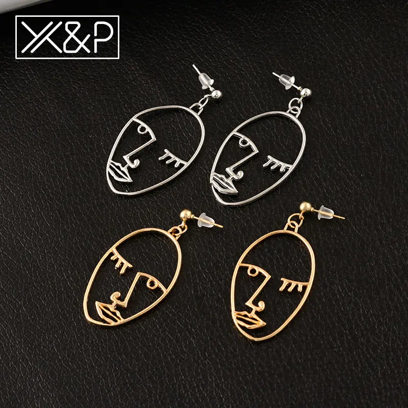 Женские сережки-подвески X &amp P длинные металлические сережки золотистого цвета в