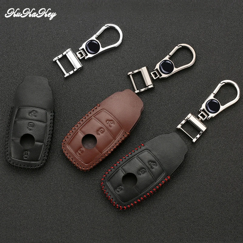 Kukakey кожаный чехол для автомобильных ключей хранения Кольцо Key chain автомобильные