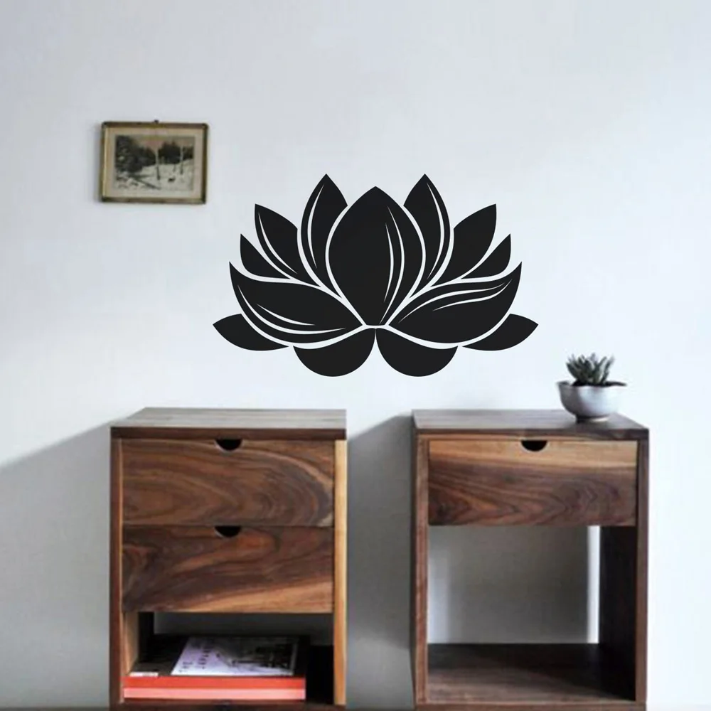Настенные наклейки в виде лотоса стиле бохо наклейка цветка Настенный декор из