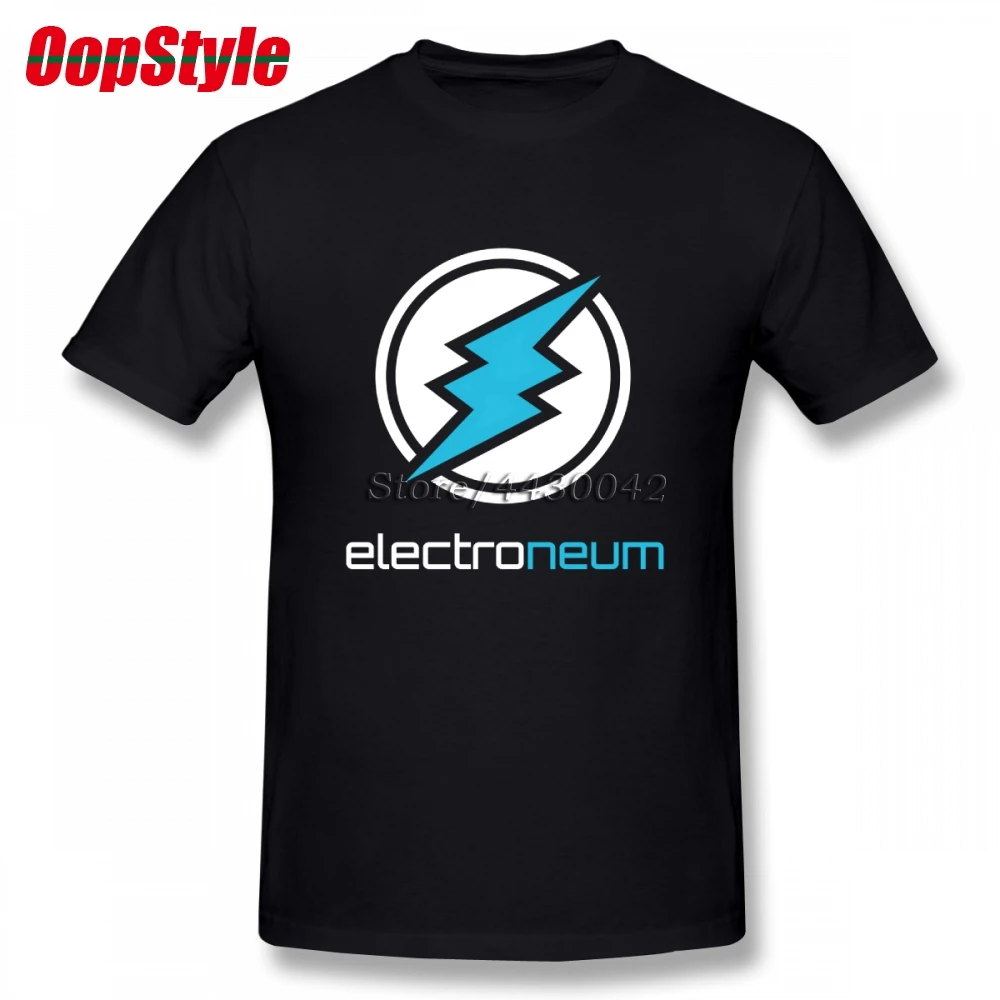 Мужская футболка Crypto Electroneum хлопковая с коротким рукавом большие размеры | одежда