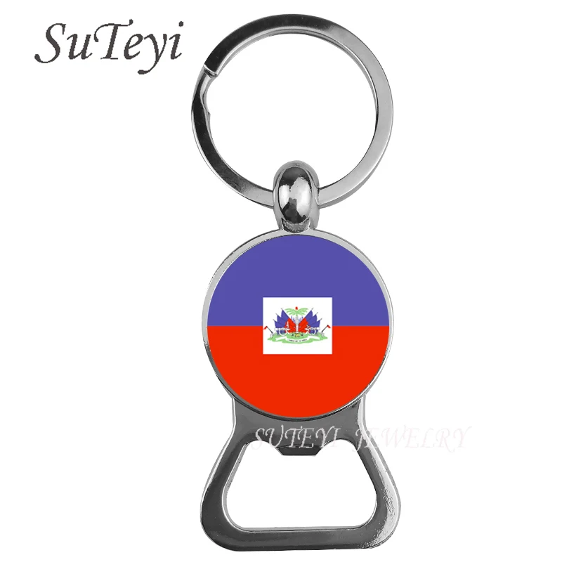 Брелок для бутылок с серебряным покрытием логотипом Haiti/honoras/канадского флага