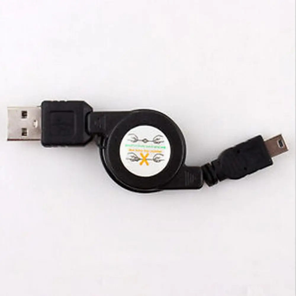 Штыревое соединение USB A MiNI USB B 5 Pin зарядный кабель для синхронизации данных и зарядки черный Выдвижной кабель для синхронизации данных и зарядки кабели для передачи данных - Цвет: Черный