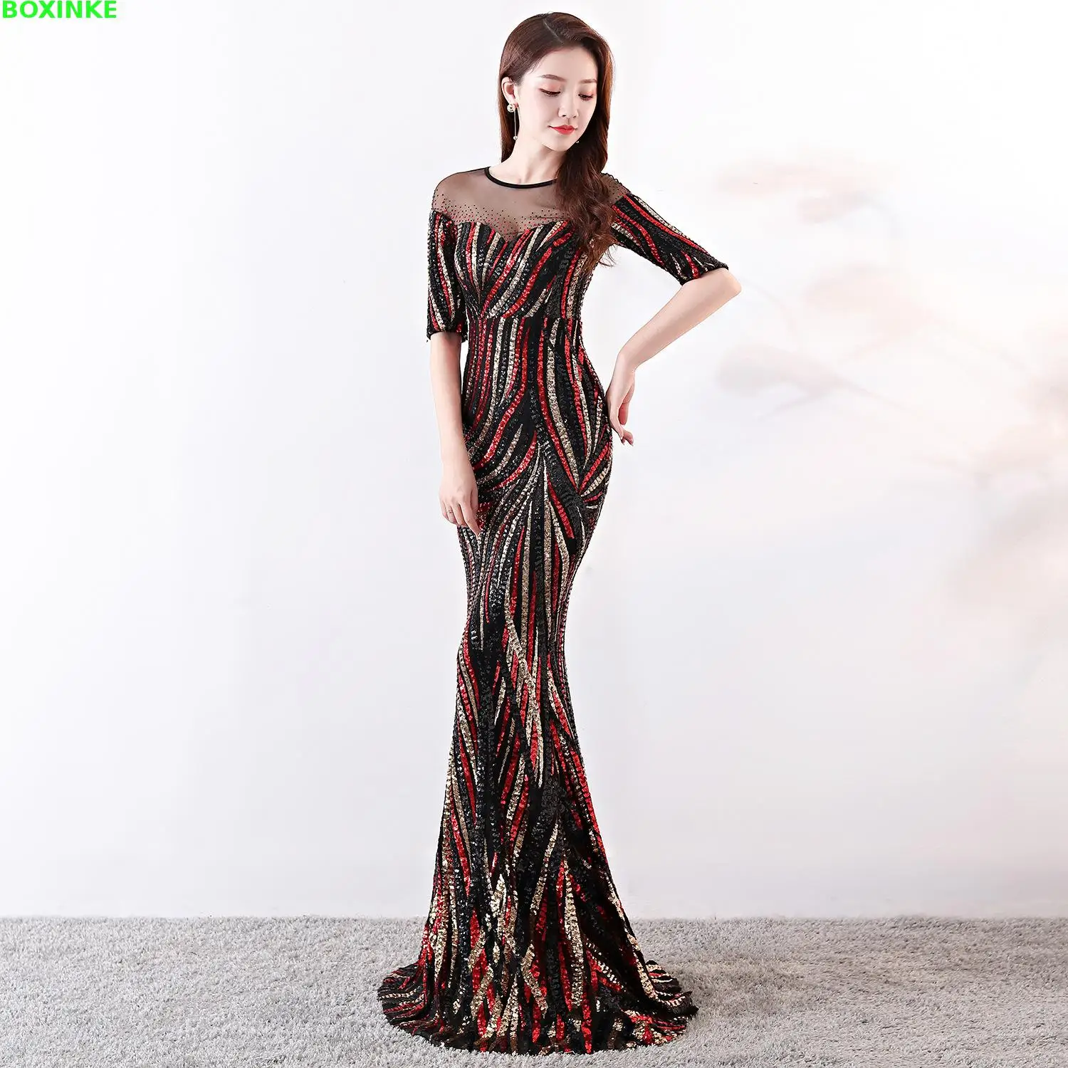 Vestidos mujer половина из сетчатой ткани, специальное предложение Вадим Zanzea Макси платье новые осенние вечерние пикантные женские босоножки для ночного клуба с блестками и длинными «рыбий хвост»