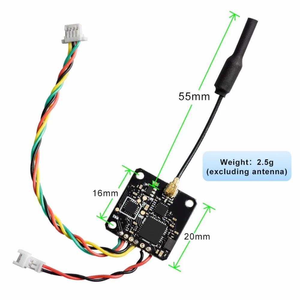 Переключаемый FPV передатчик AKK X5 5 8G 40CH с антенным разъемом IPEX 25/50/100 МВт поддержкой