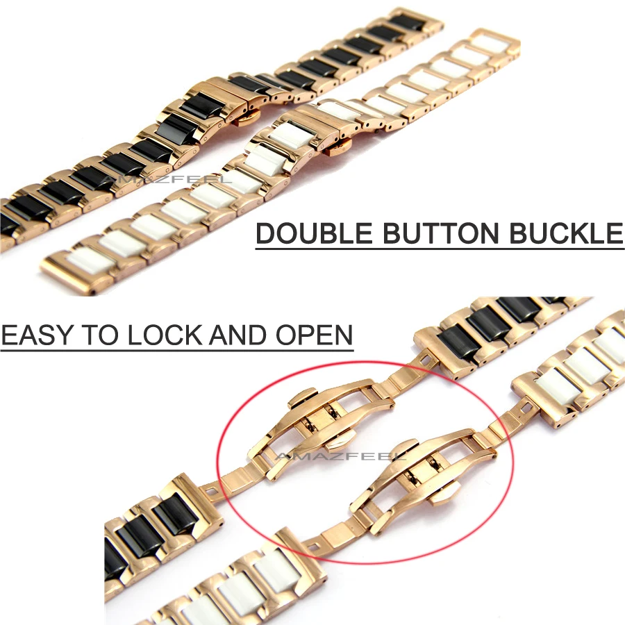 Керамический металлический ремешок из нержавеющей стали для часов huawei GT браслет