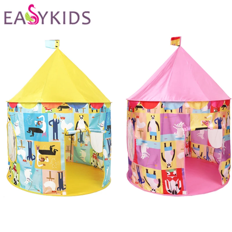 Детская игровая палатка складной портативный милый мультяшный Замок принцессы
