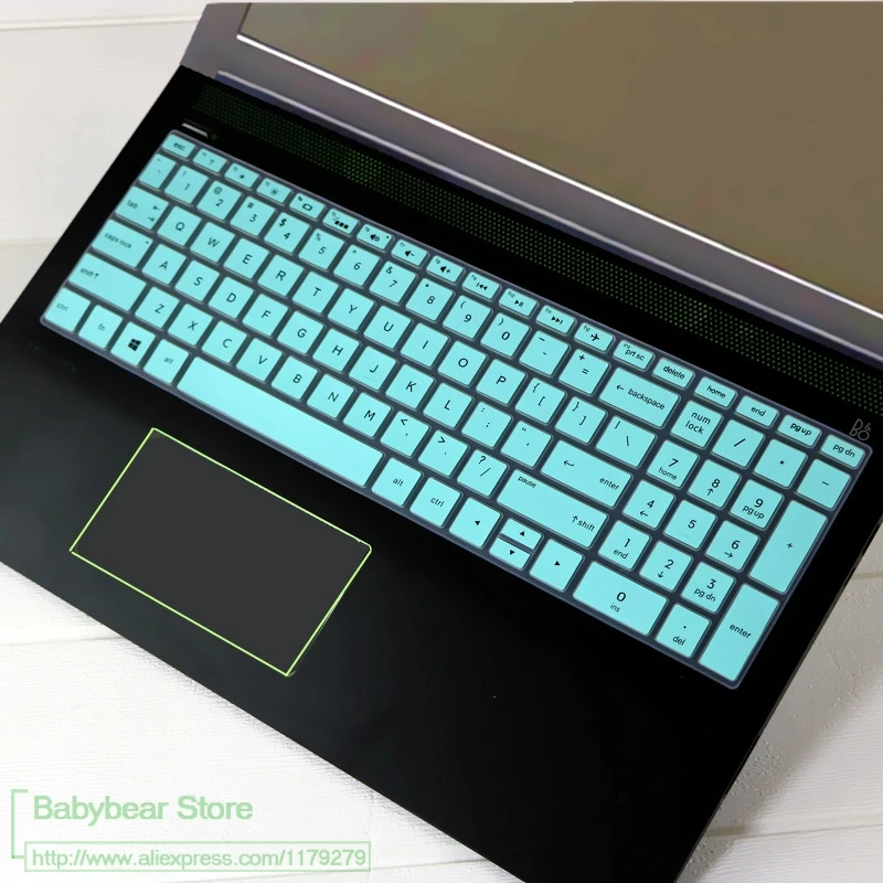whiteblue Для hp ENVY X360 15-bd001TX павильон 15-CB073TX/CB075TX 15 15,6 дюймов чехол для клавиатуры ноутбука протектор кожи - Цвет: whiteblue