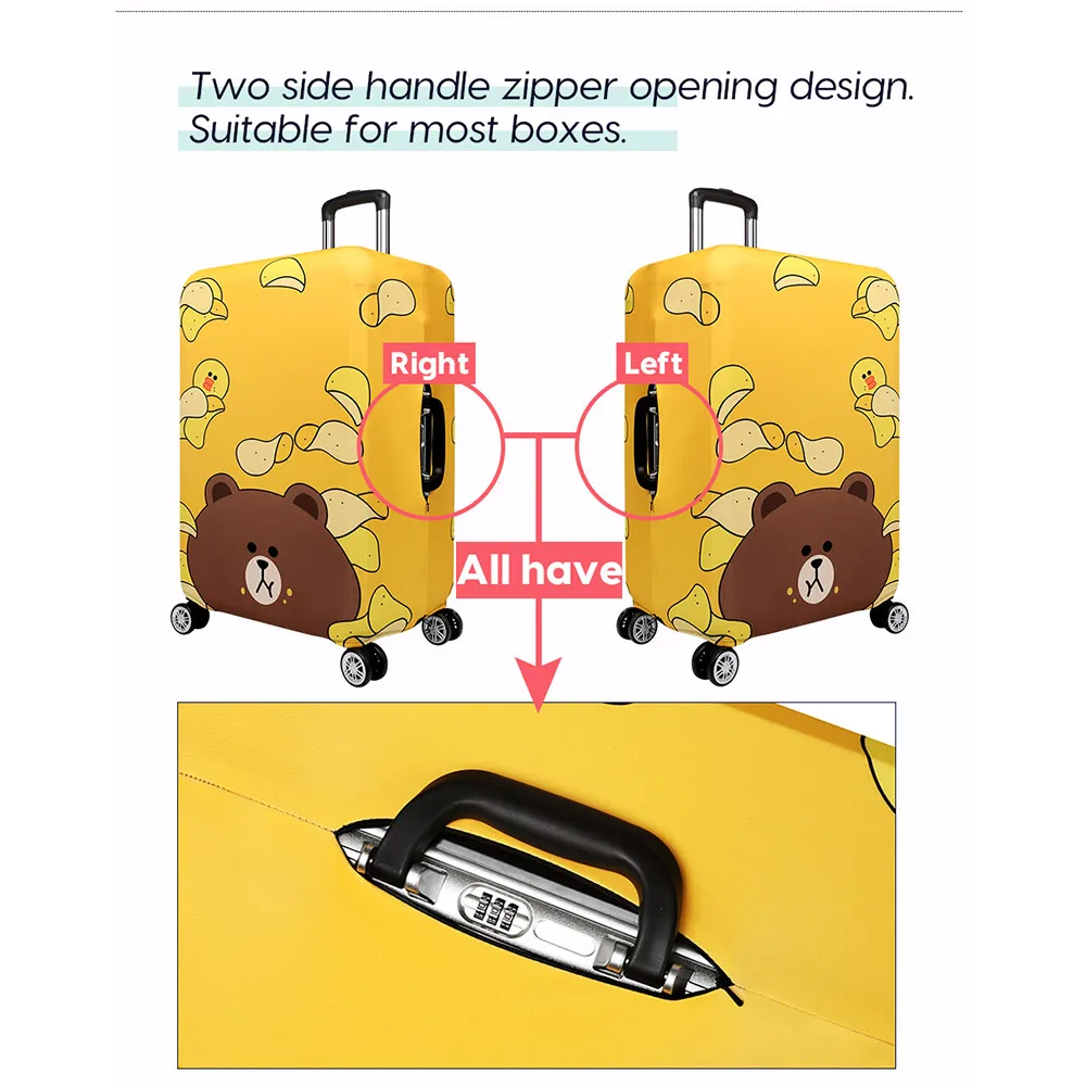 Эластичный Защитный чехол для багажа чемодан на колесиках защитный Пылезащитный