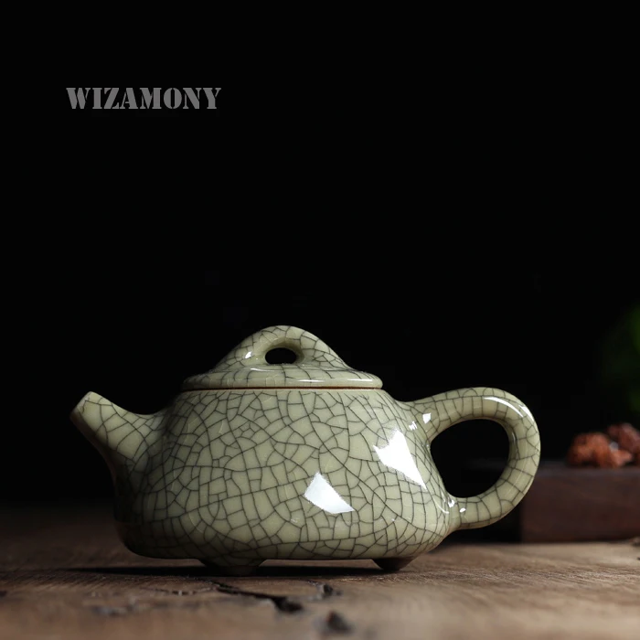 Новинка горячая Распродажа хрустящая глазурь Ge Kiln Longquan Celadon Zisha Ceramics чайник из