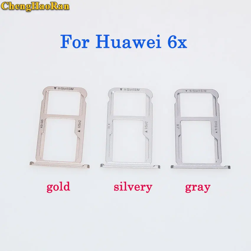 ChengHaoRan для Huawei Honor 5C 5X 6X лоток sim карт + Nano SIM & Micro S D Держатель запасные