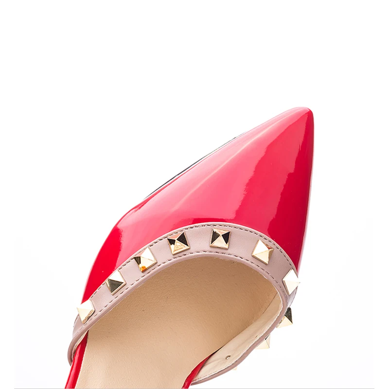 Aphixta/красные женские туфли-лодочки Новый дизайн Женские босоножки из