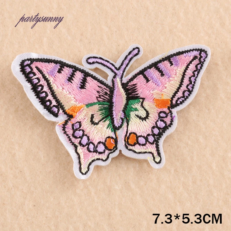 PF 10 шт./лот заплаты цветок бабочка ткань аппликация железа на патч термо-наклейки