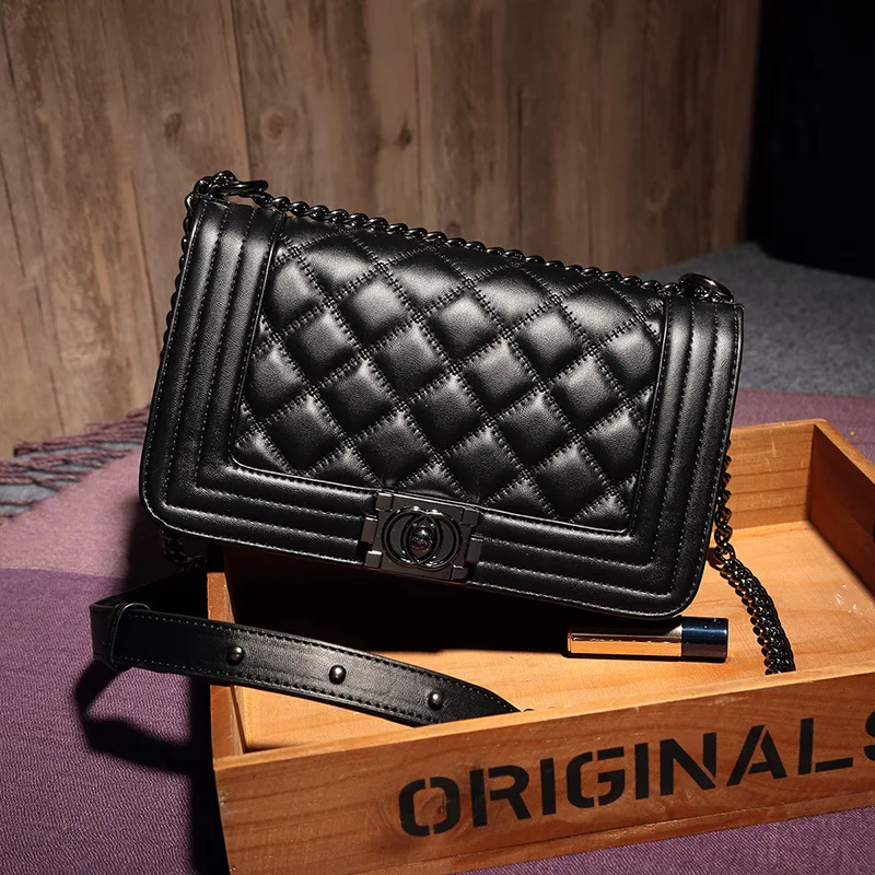 2017 роскошные сумки женские дизайнерские винтажные брендовые Большие Цепи