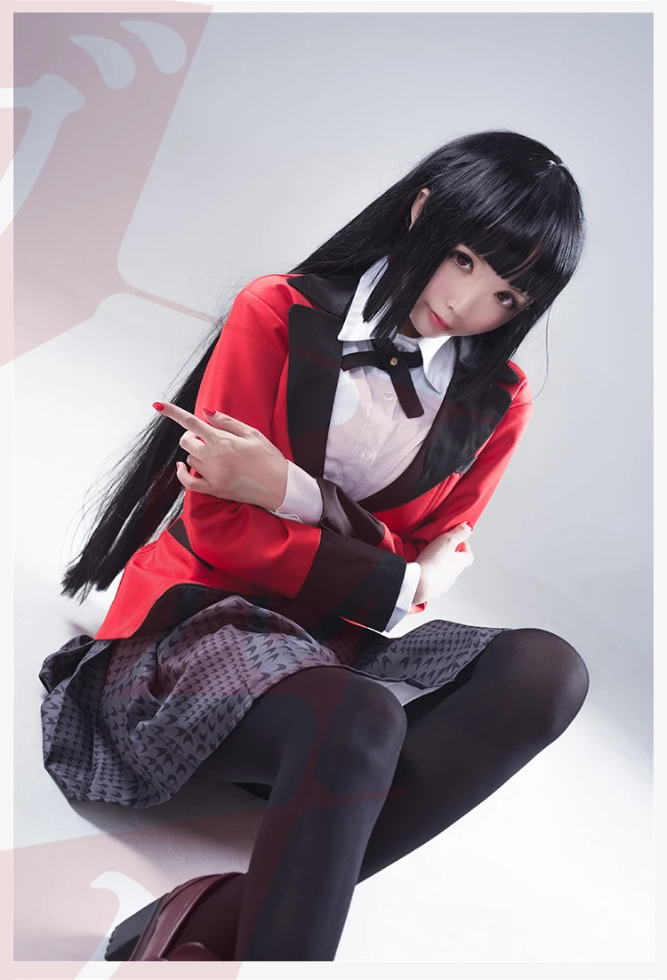 Аниме Kakegurui Yumeko Jabami карнавальный костюм полный комплект японская школьная форма