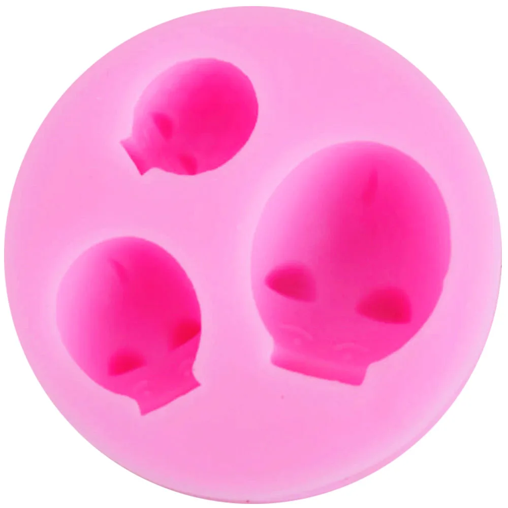 10PCS/SET M410 Three Cartoon Pig Silicone Cake Mold Chocolate Candy Mould Fondant Decorating Tool Kitchen 4.7*4.7*1.5cm | Дом и сад