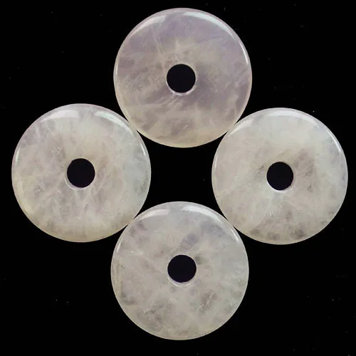 (4 шт./лот) оптовая продажа натуральный кварц розы подвеска в виде пончика бусина