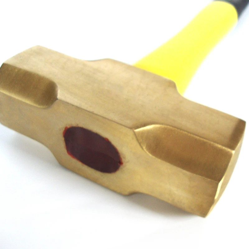 8 1 кглатунный Молот с резиновой ручкой латунный восьмиугольный молоток