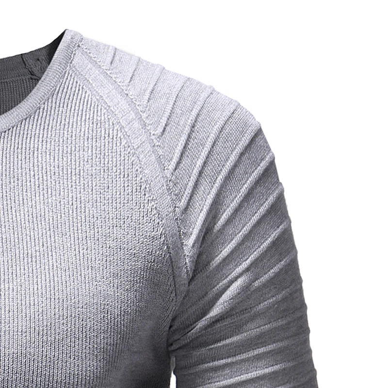 

Sweater Men Crewneck Pullover 2019 Fashion Casual Elastic Knitwear Solid Color Knitted Brand Plus Size White Black Grey