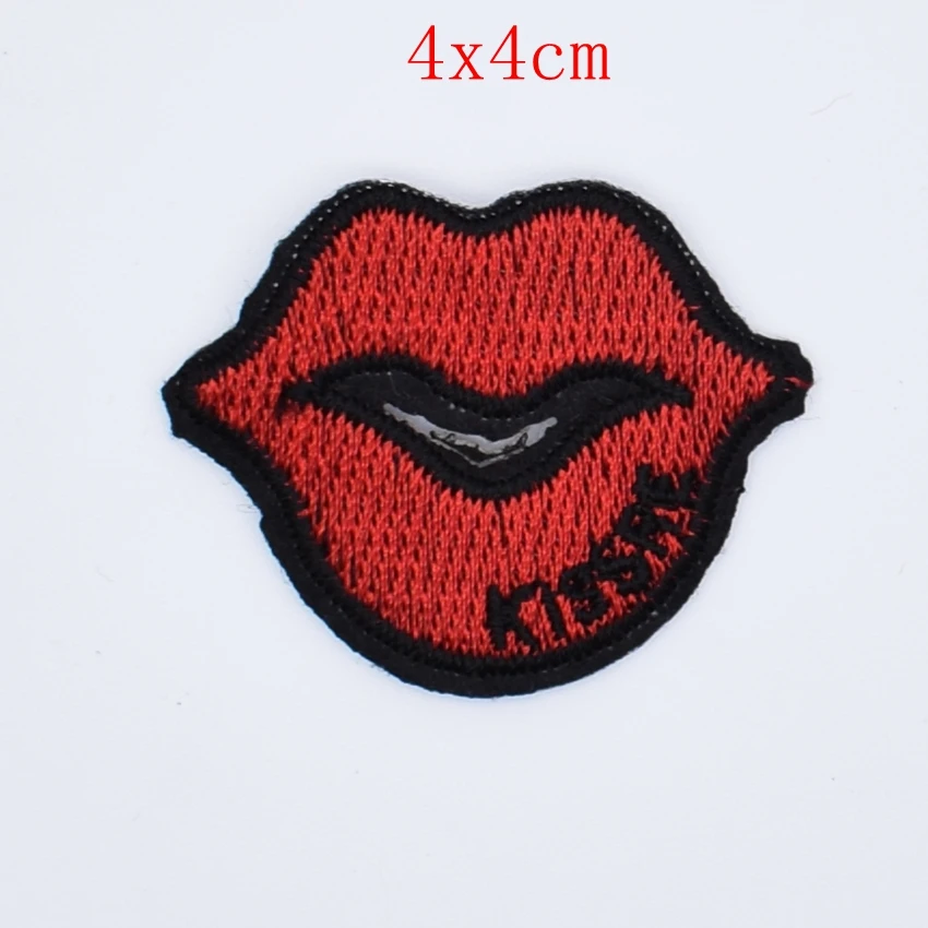 Новинка вышивка для губ патчи шитья одежды узоры рта железные Аппликации сделай