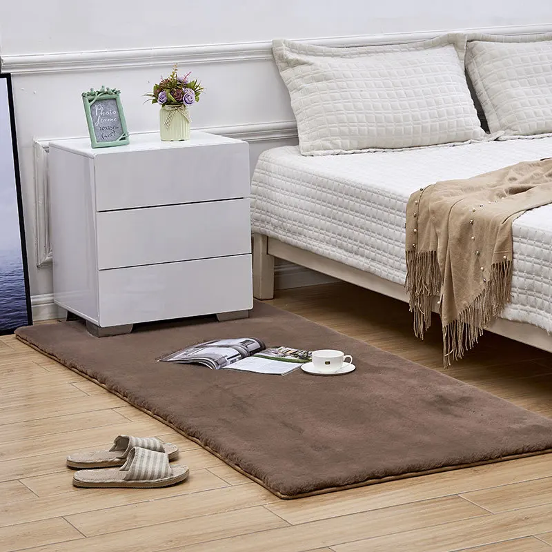 Fashion imitation rabbit fur cheap carpet living room coffee table sofa sleek minimalist style modern bedroom bedside rug DT-39 | Дом и сад