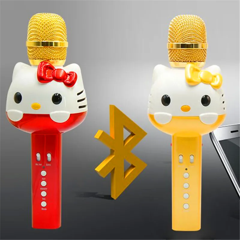 BINGSENTEC U63 милый мультяшный Кот hello kitty Bluetooth беспроводной караоке микрофон динамик