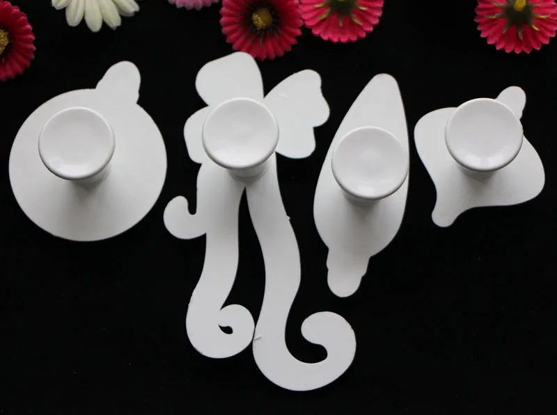 Новые стильные 4 шт пластиковые помадные украшения торта инструменты для выпечки