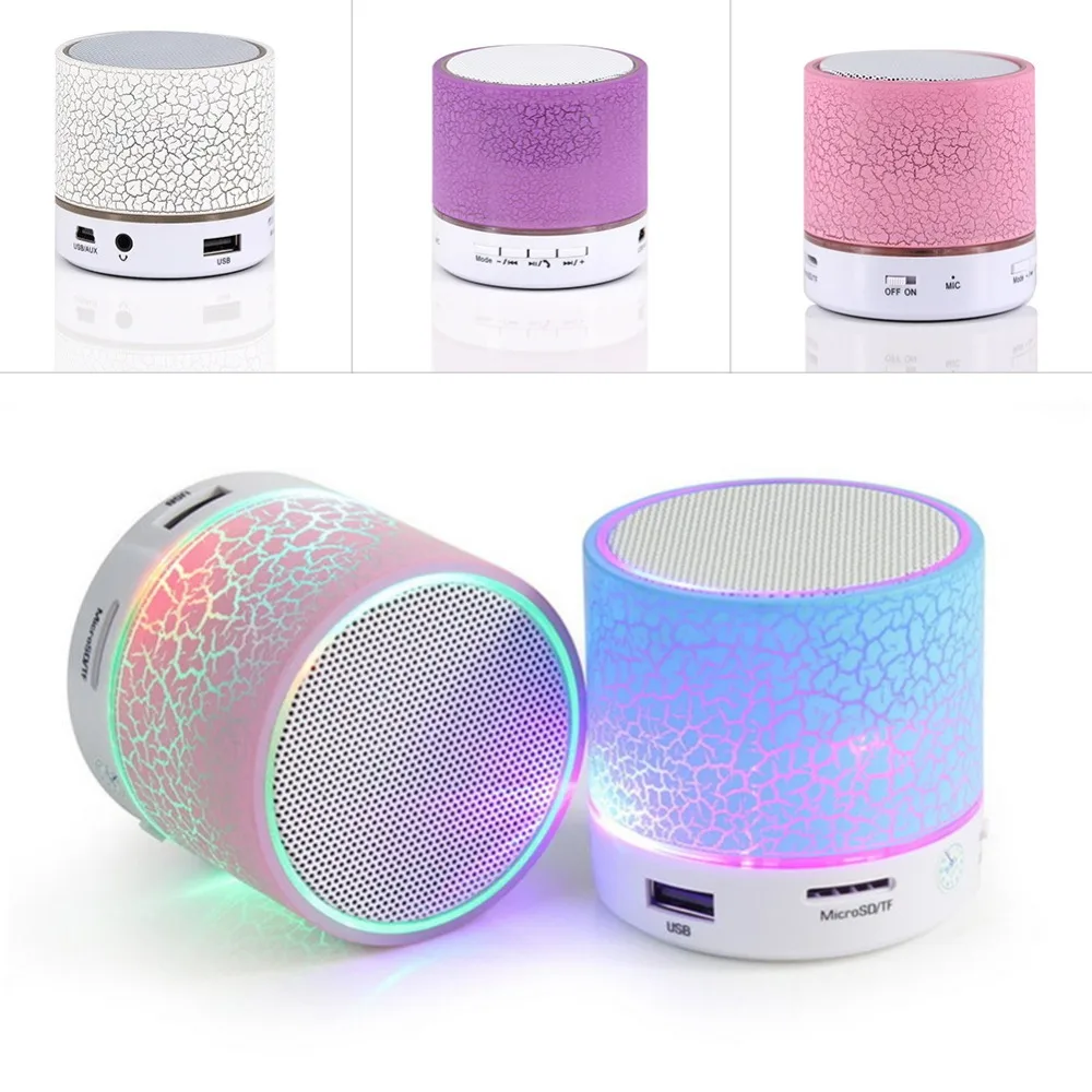 Новый светодиодный мини Bluetooth Динамик A9 TF USB FM Беспроводной Портативный музыка