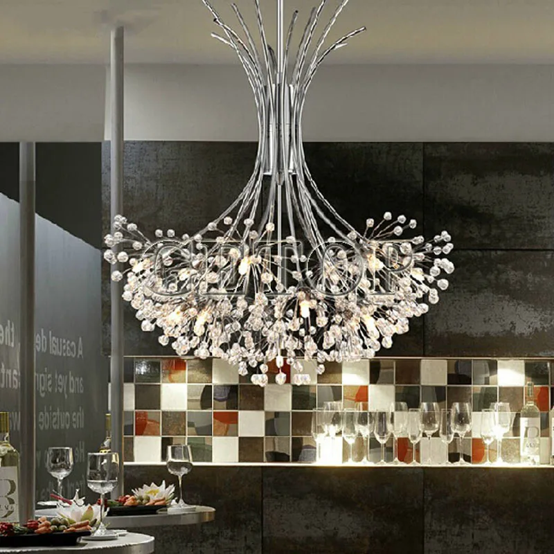 Фото ZX Modern K9 Crystal Chandelier G4 LED Dandelion H80cm Lights Lustre Sitting Room Indoor Decorative Ceiling Lamp Tree Lampshade Лампы и ZX Modern K9 Crystal Chandelier G4 LED Dandelion H80cm Lights Lustre Sitting Room Indoor Decorative Ceiling Lamp Tree Lampshade Лампы и