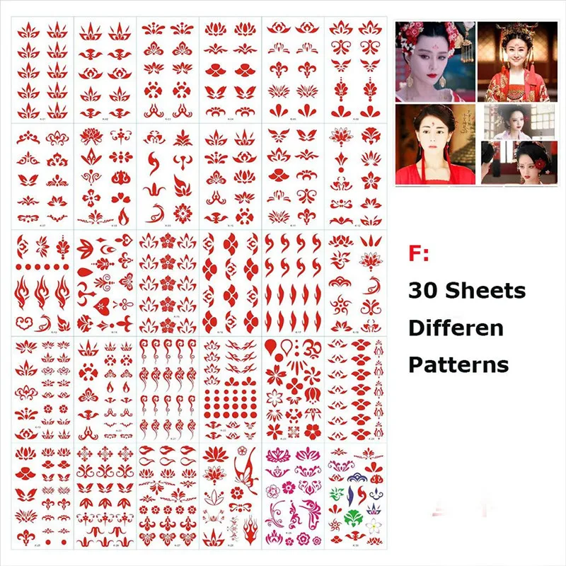 30 шт./компл. крутой времени наклейки для татуировки простые сексуальные женские