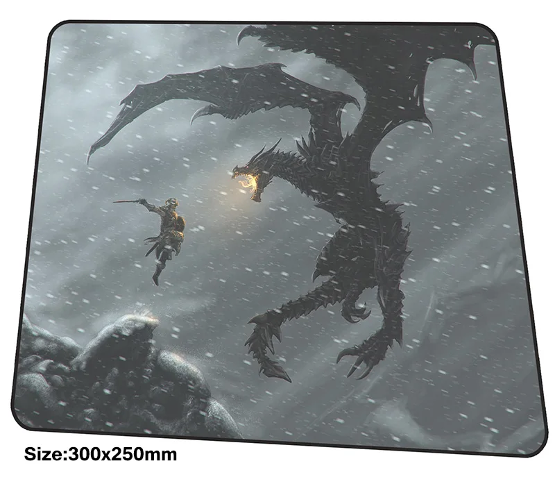 Коврик для мыши skyrim 300x250x3 мм большой игровой коврик властный компьютерный стол