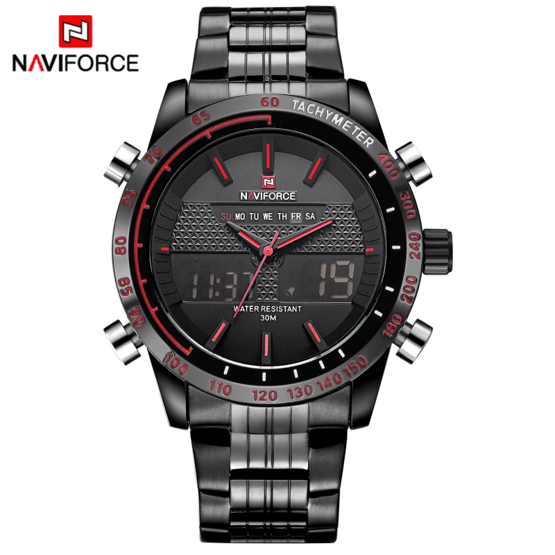 Часы наручные NAVIFORCE мужские кварцевые стальные аналоговые