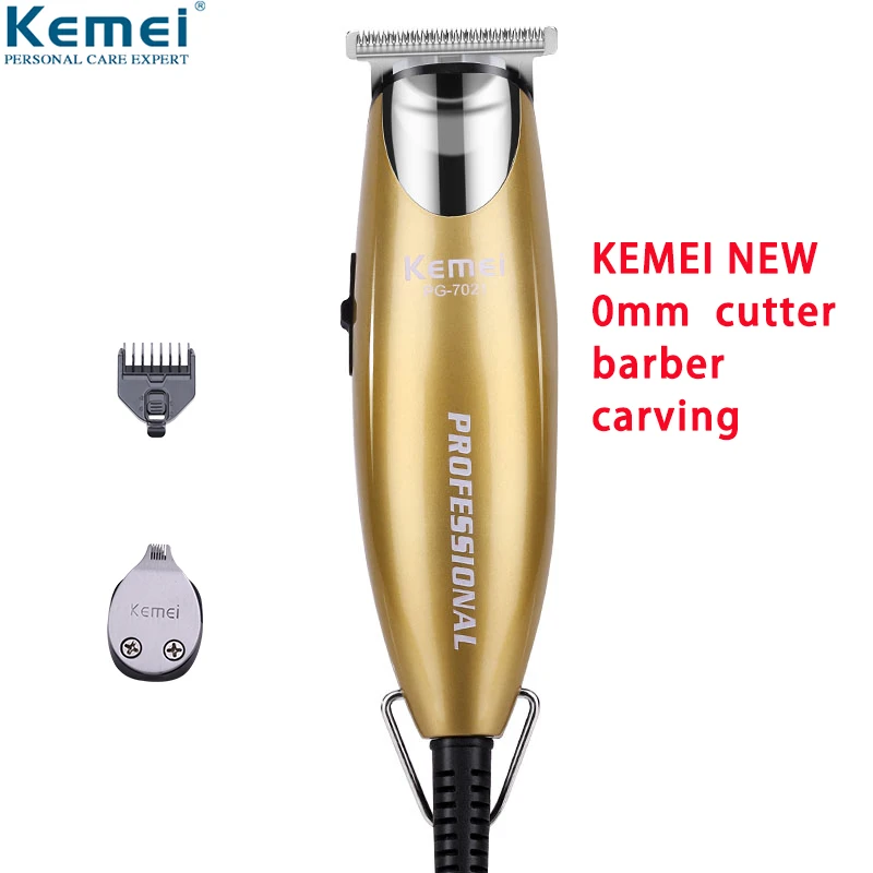 Kemei 0 мм baldheed Профессиональное моделирование волос триммер для бороды