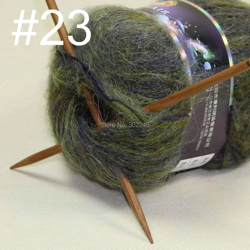 Лот из 6 шариков мохеровая 50% Ангорская Коза кашемировая шелковая ручная пряжа