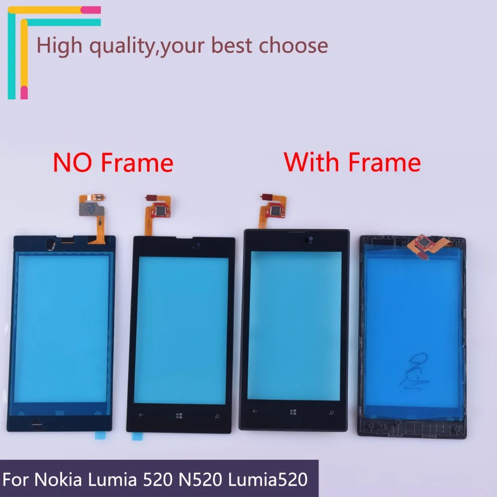 4 0 &quotдля Nokia Lumia 520 N520 сенсорный экран Сенсорная панель дигитайзер Переднее стекло