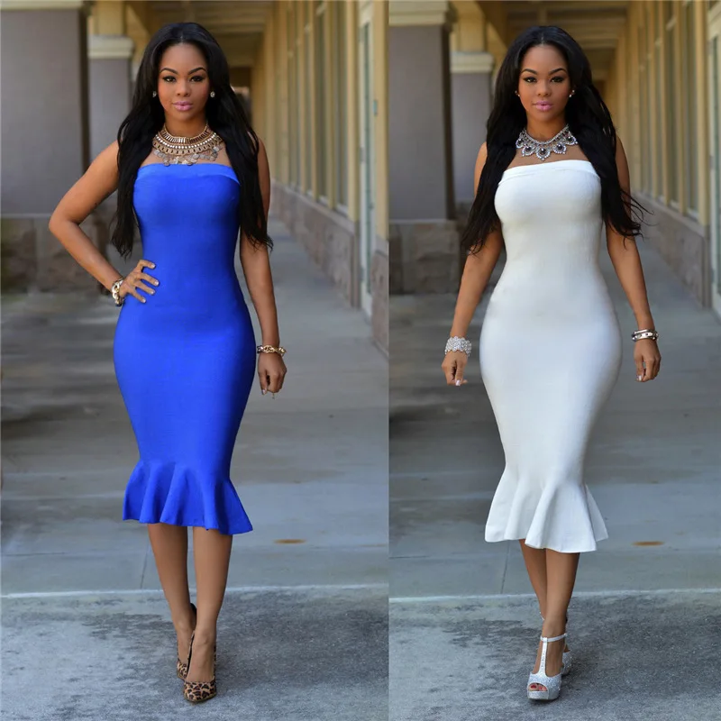 Женское Клубное платье труба La MaxZa однотонное Открытое без рукавов Vestidos|Женские