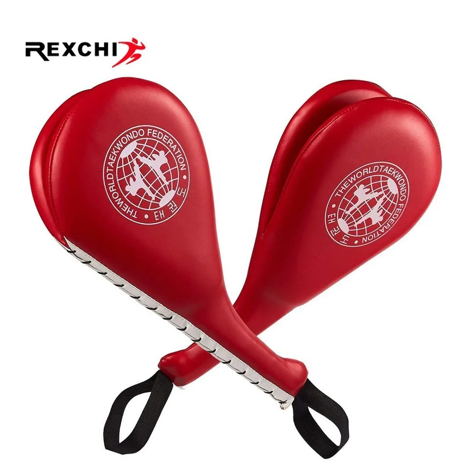 REXCHI 1 пара кикбоксерский Панч для мужчин и женщин из искусственной кожи для Каратэ Муай Тай Бесплатный бой ММА Санда обучение взрослых детское оборудование