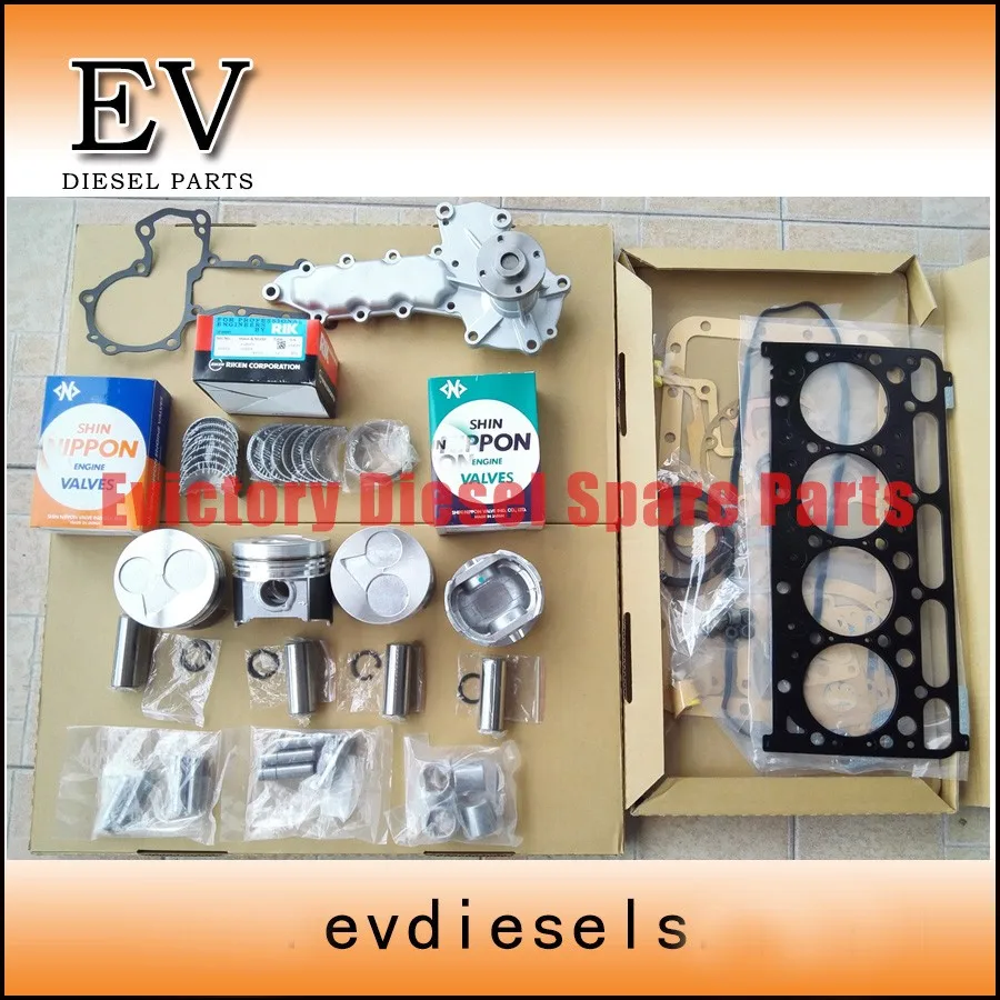 

V2203 rebuild kit For Kubota V2203 piston piston ring cylinder liner full gasket kit main/con rod bearing V2203 water pump