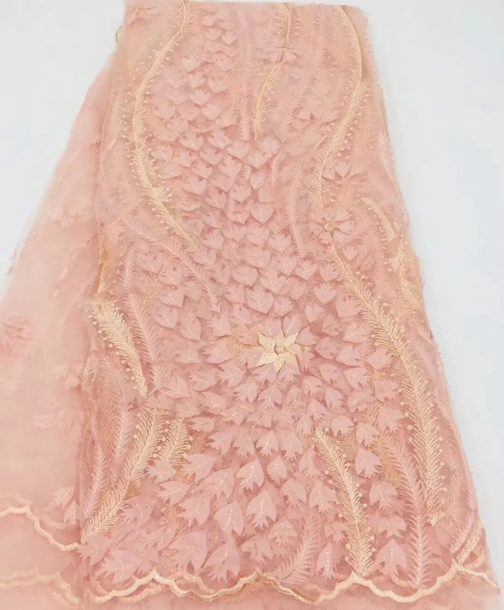 PWD1852001 Nigerian Lace Fabric with Embroidery French Tulle for party dress | Дом и сад