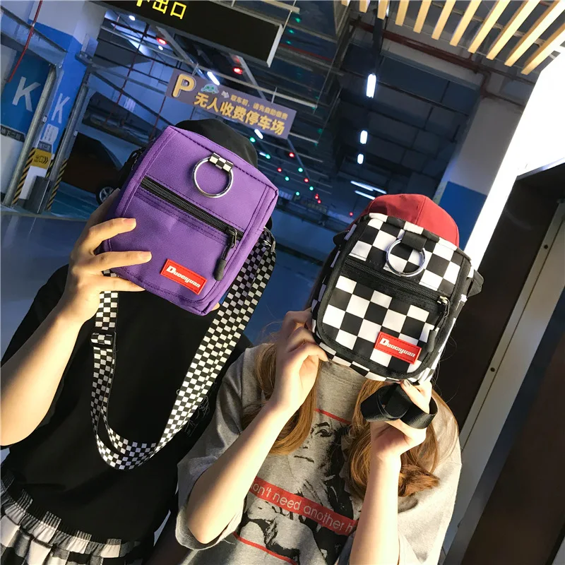 Женские холщовые сумки через плечо простые повседневные Мини-сумки на молнии с
