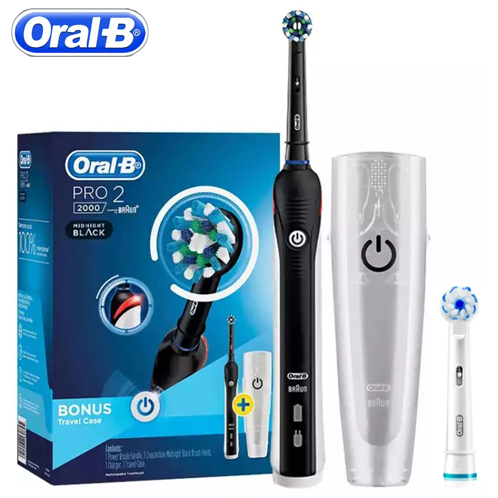 Зубная щетка Oral B 3D Pro2000 звуковая с датчиком давления и индикатором заряда|3 razor