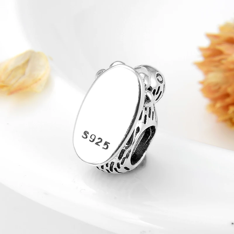 Горячая 925 стерлингового серебра Киви птица на бусины «Лотос» подходит Pandora Шарм Браслет DIY ювелирных изделий