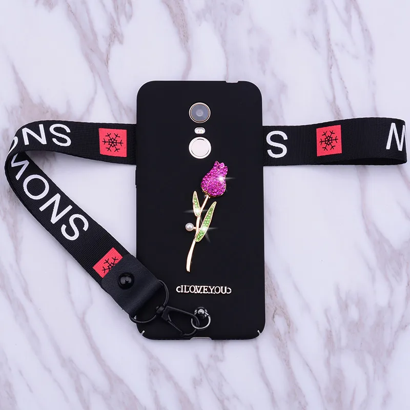 Чехол для телефона с ремешком xiaomi mix 2s max 3 2 pocophone F1 bling rose чехол redmi note 7 6 pro 6a 5 plus 4 prime