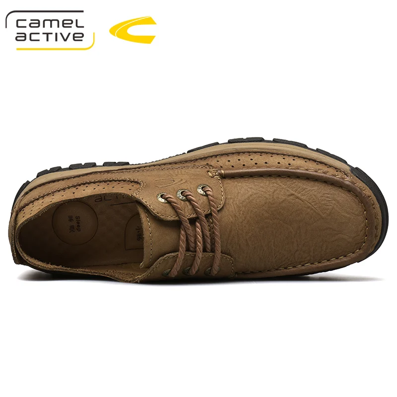 Мужские беговые кроссовки Camel Active удобные нескользящие из яловой кожи дышащие
