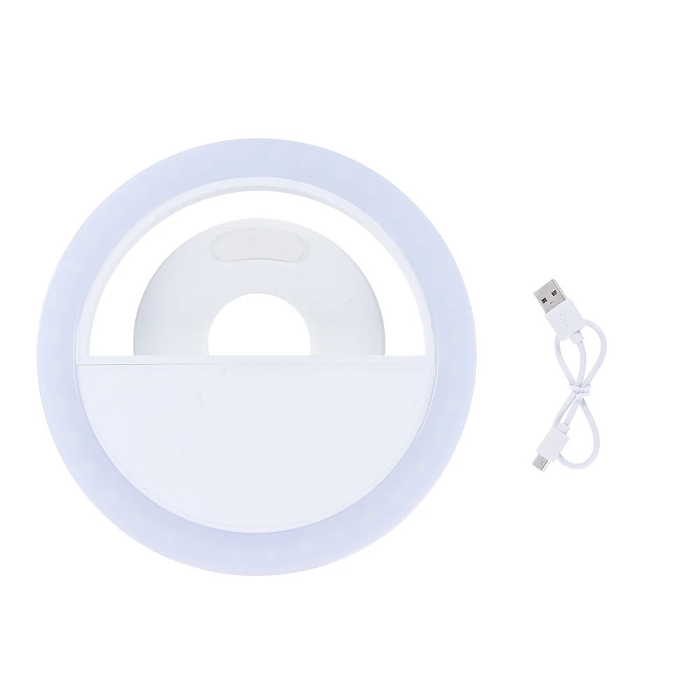 Кольцевая лампа для селфи Andoer портативная мини-лампа с зажимом заполняющая 36