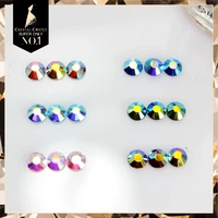 crystal castle 2038hf ss6 ss20 ab effect color super quality aaaaa flat back nail crystal glass stone rhinestone hotfix strass